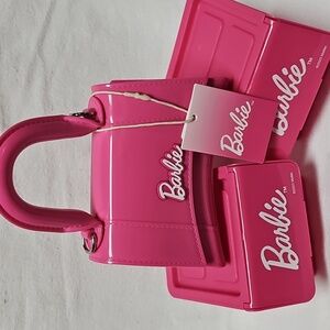 Barbie × Miniso Barbie Series Hourglass Pink Jelly Bag With Detachable Strap